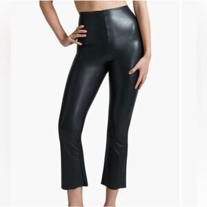 Commando Faux Leather Cropped Flare Leggings